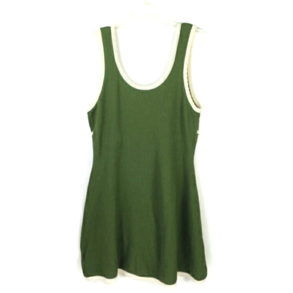 Cider Green V-Neck Sleeveless Knotted Knit Mini Party Dress Womens Plus 0X